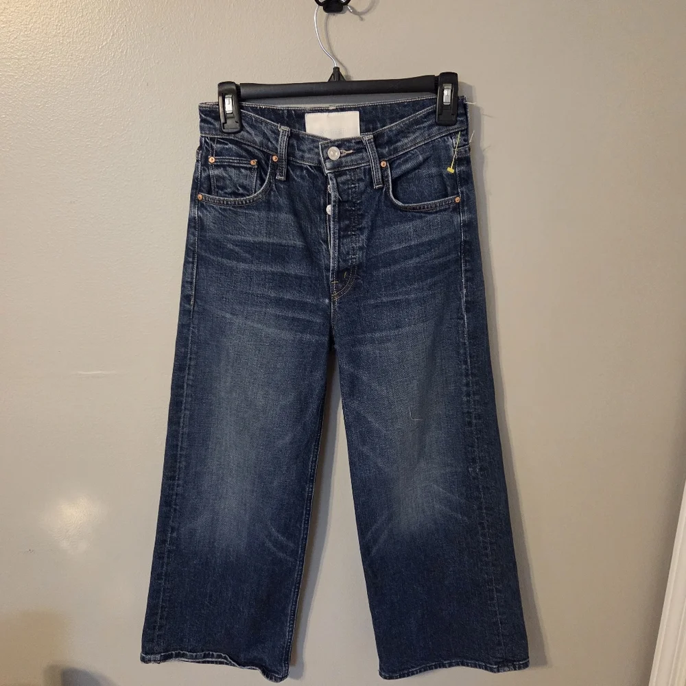 Mother Women's The Tomcat Roller Painfully Obvious Wide Leg Denim Jeans Sz 25 - Picture 3 of 10